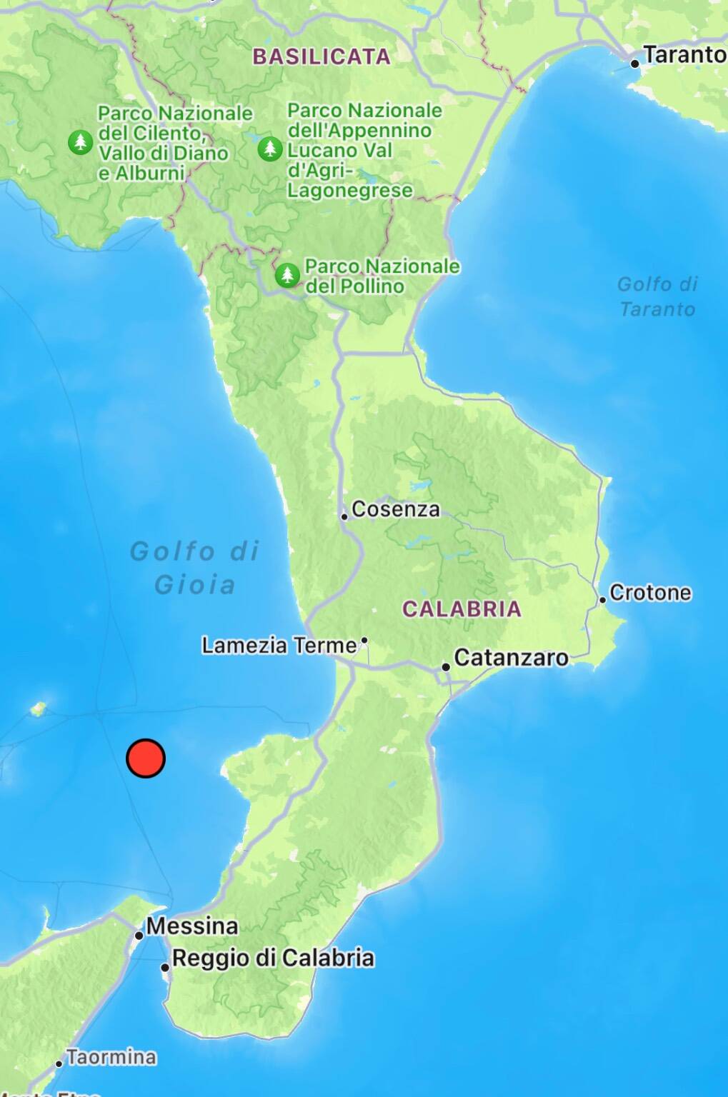 Forte scossa di terremoto dinanzi alla costa vibonese