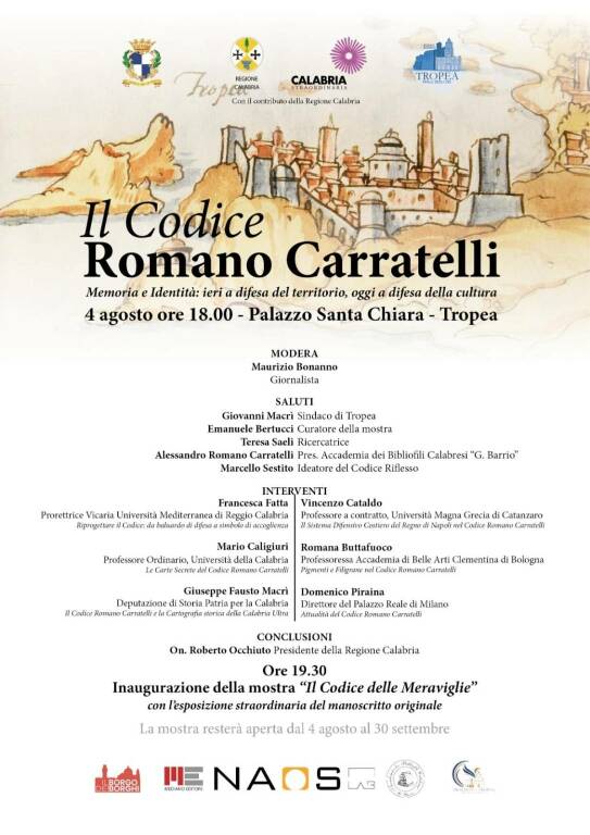 In mostra a Tropea il Codice Romano Carratelli